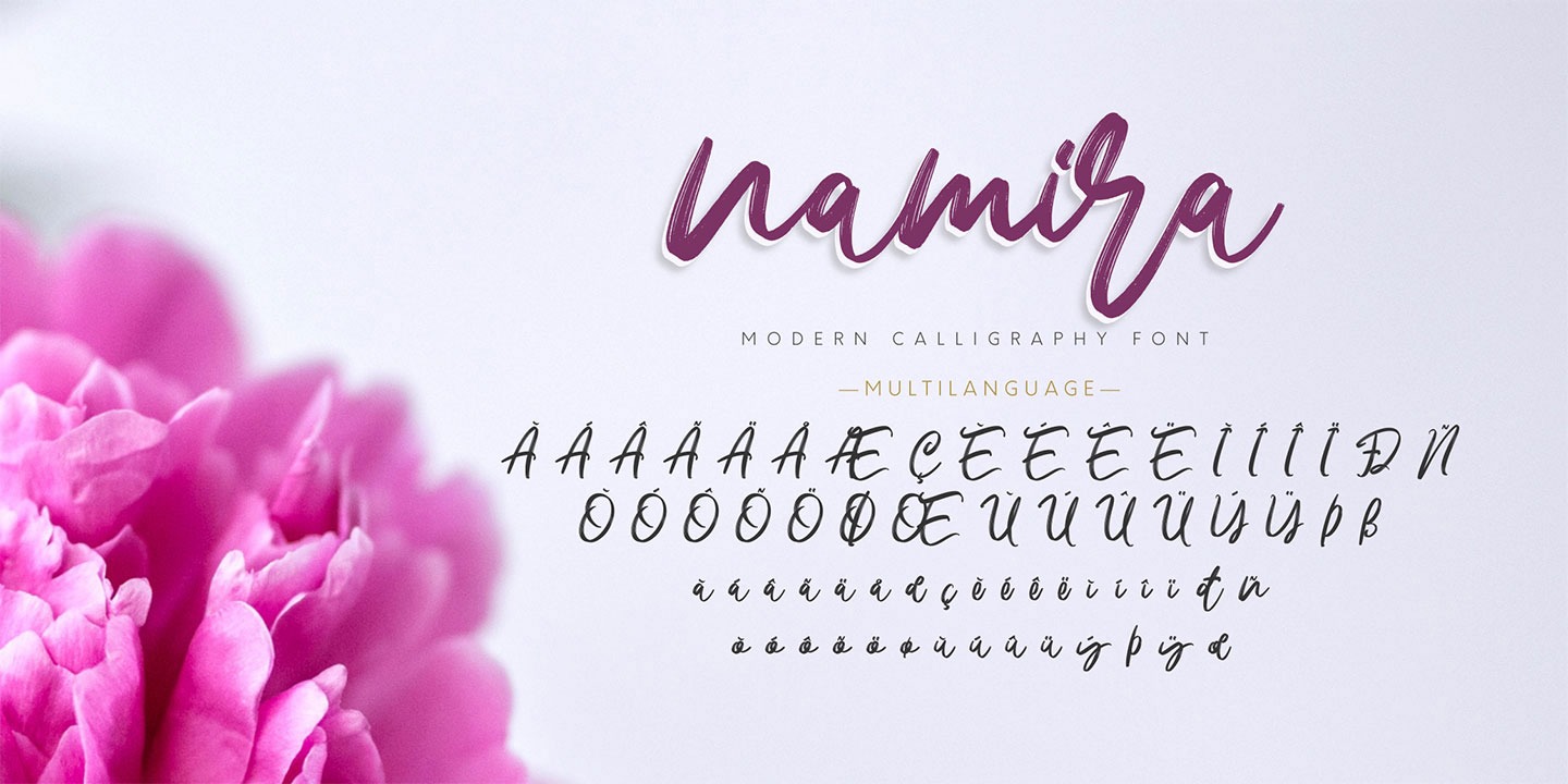 Пример шрифта Namira Regular